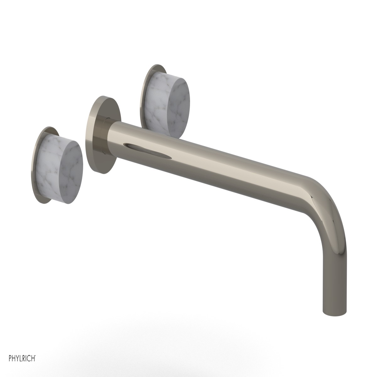 Basic II 12 Wall Tub Set - White Marble Handles 230-58-12