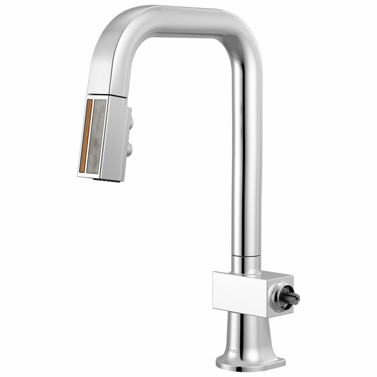 Brizo Frank Lloyd Wright 63923LF Pull-Down Prep Faucet with Square Spout and WoodConcrete Wand - Less Handle