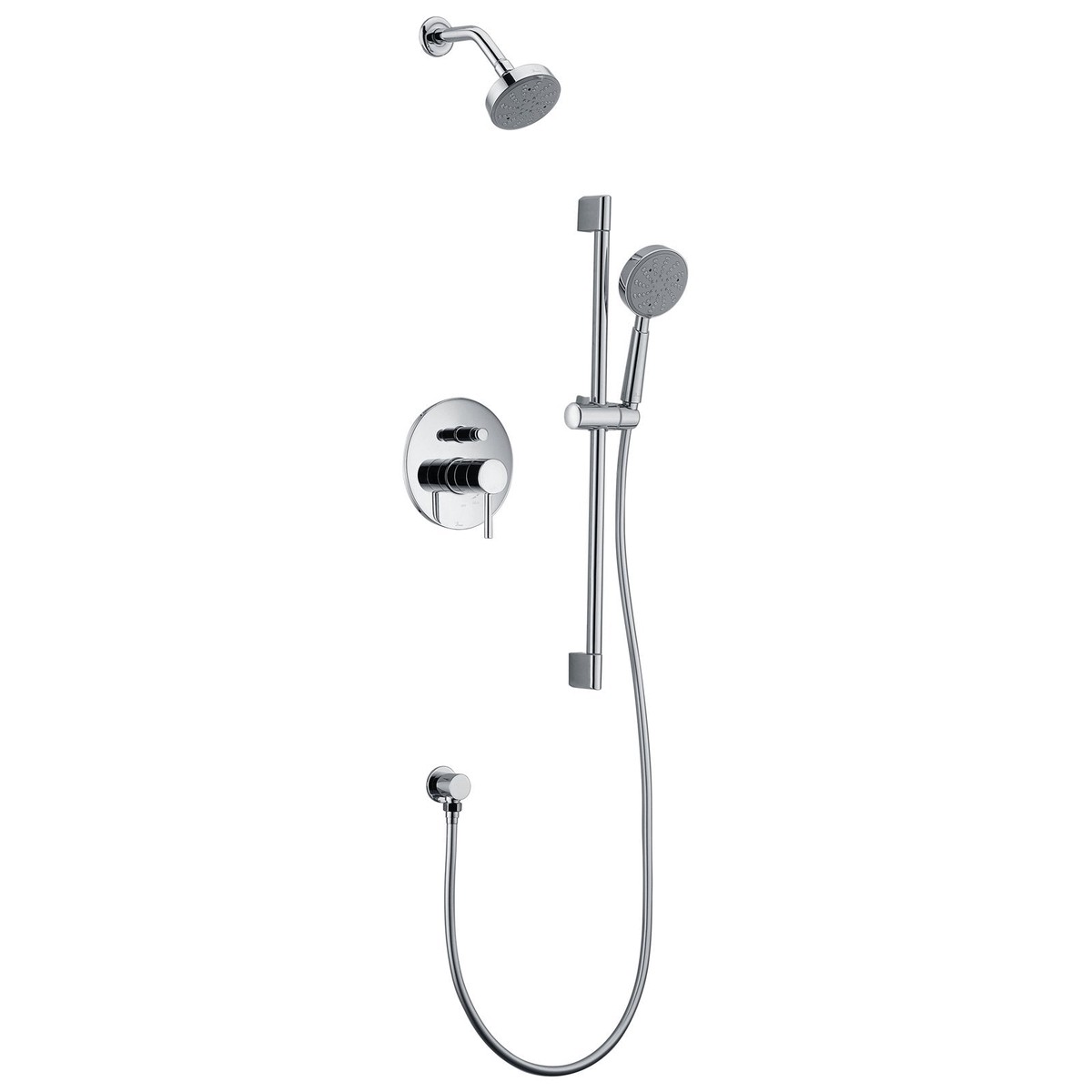 Dawn Grand Canyon Series Shower Combo Set Wall Mounted Showerhead with Slide Bar Handheld Shower