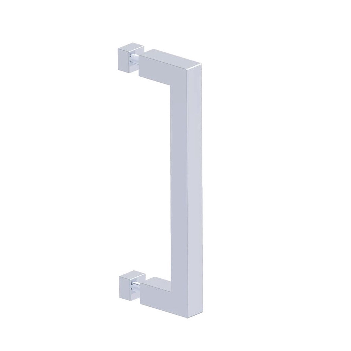 London Single Glass Shower Door Handle - Door Mount - 8 BrassPolished Chrome