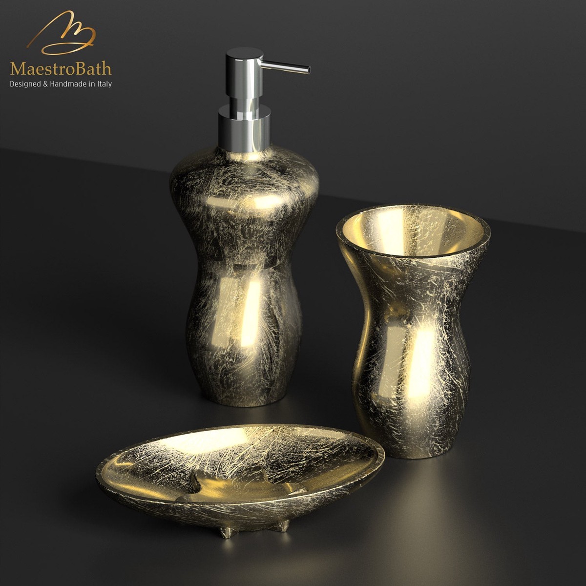 Ruffle Accessory Set Gold Leaf