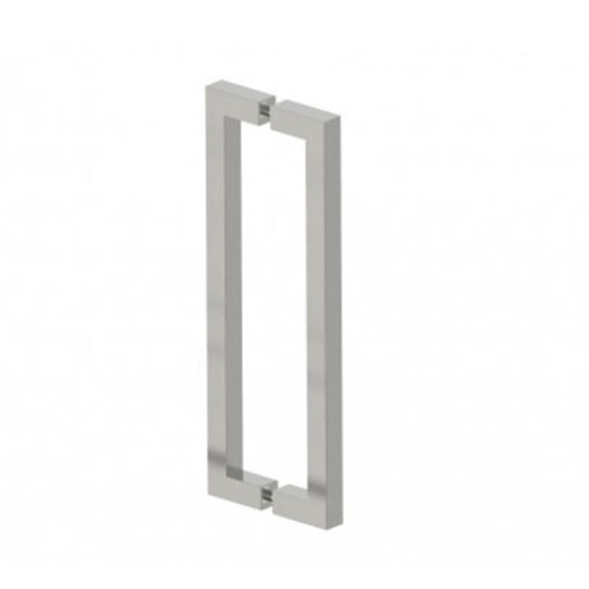 London Double Glass Shower Door Handle - Door Mount - 12 BrassBrushed Nickel