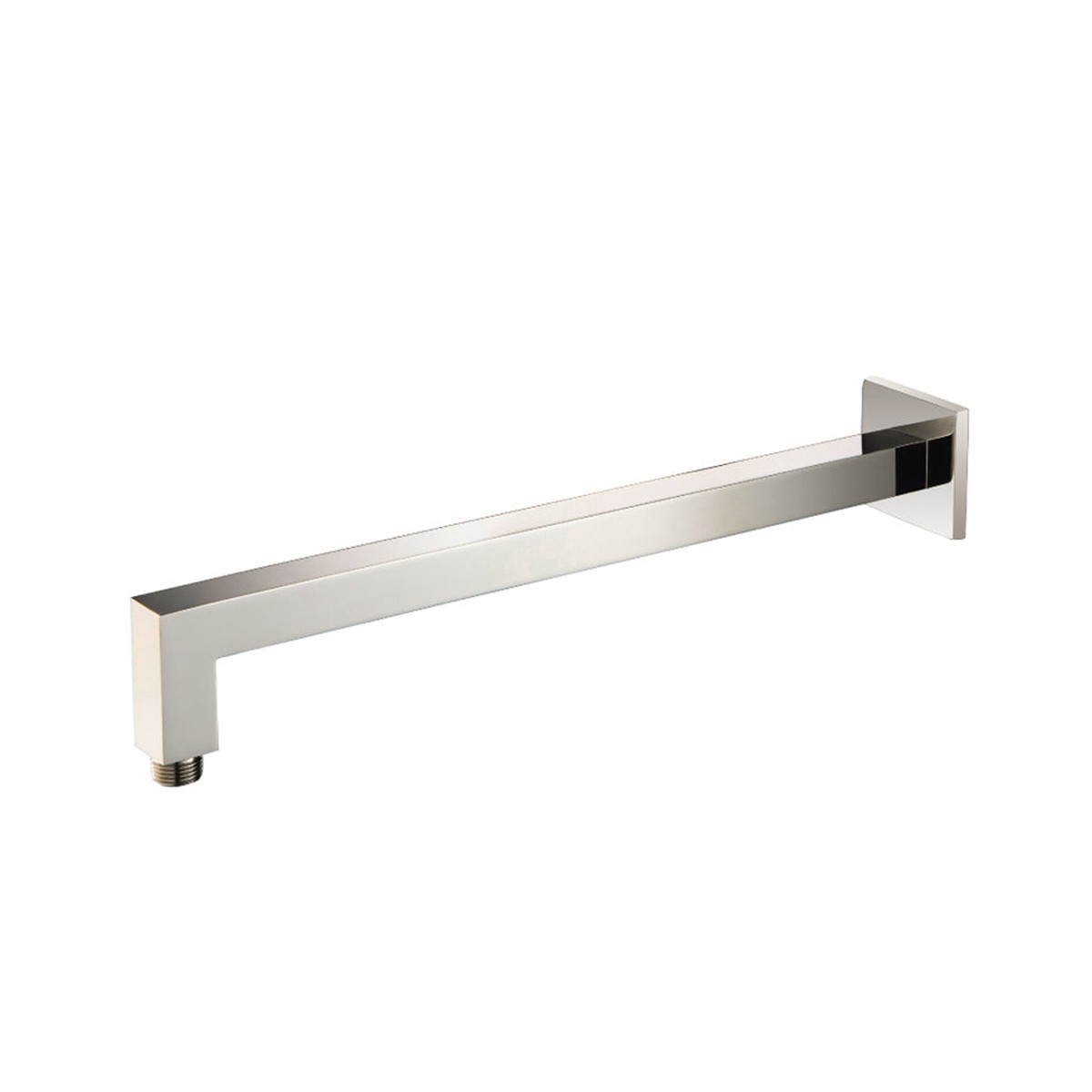 Universal Square Shower Arm - Wall Mount - 16 BrassPolished Nickel