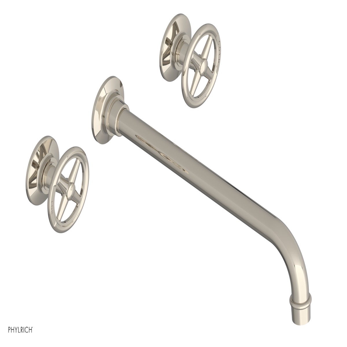 WORKS Wall Lavatory Set 12 Spout - Cross Handles 220-11-12