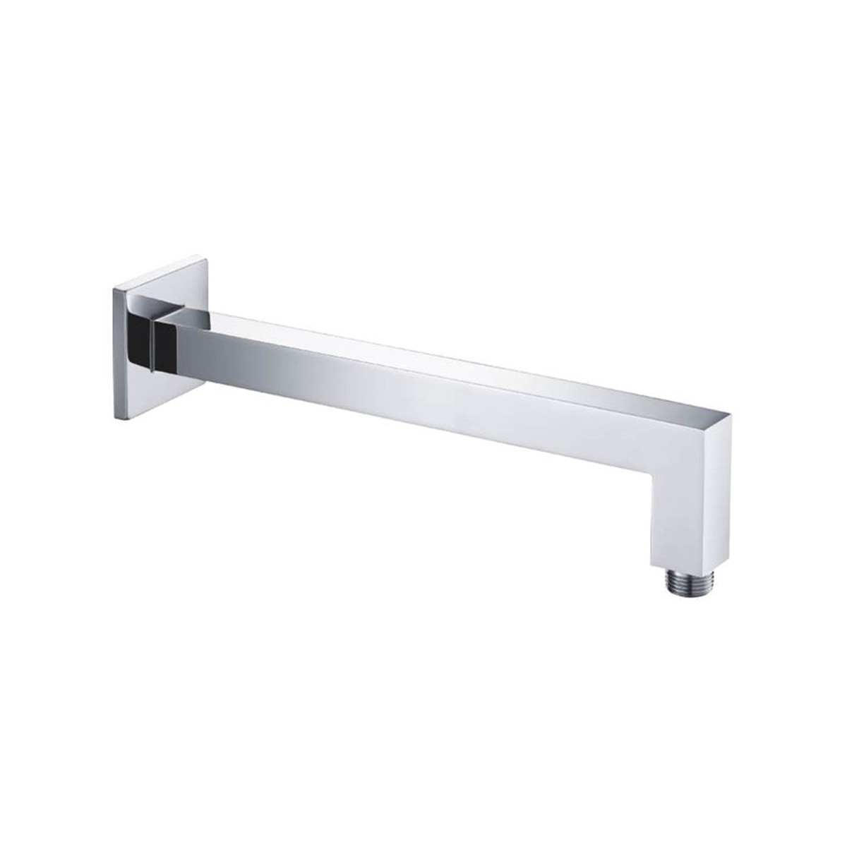 Cubic Shower Arm - Wall Mount - 15 BrassPolished Chrome