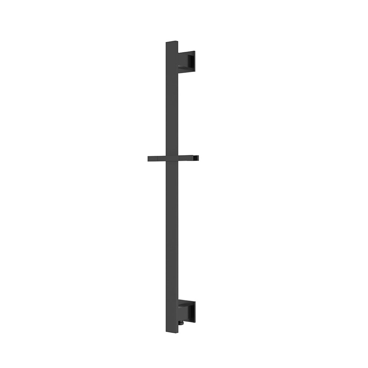Devon Square Shower Slide Bar - Wall Mount - 24 BrassMatt Black