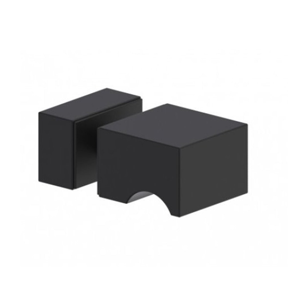 Berlin Single Knob Shower Door Handle - Door Mount - 2 BrassMatt Black