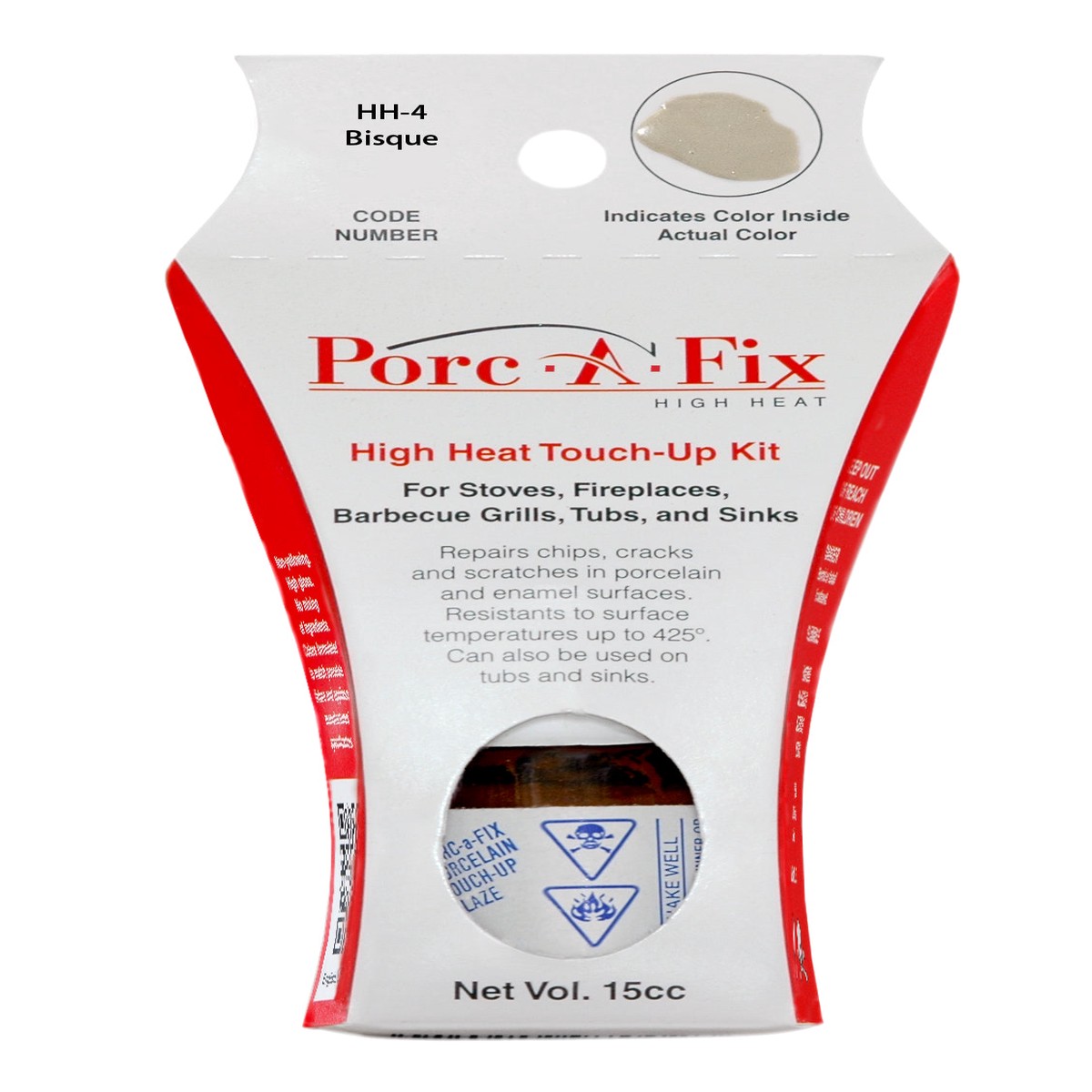 HH-4 Porc-A-Fix High Heat Touch Up Repair Glaze - Bisque