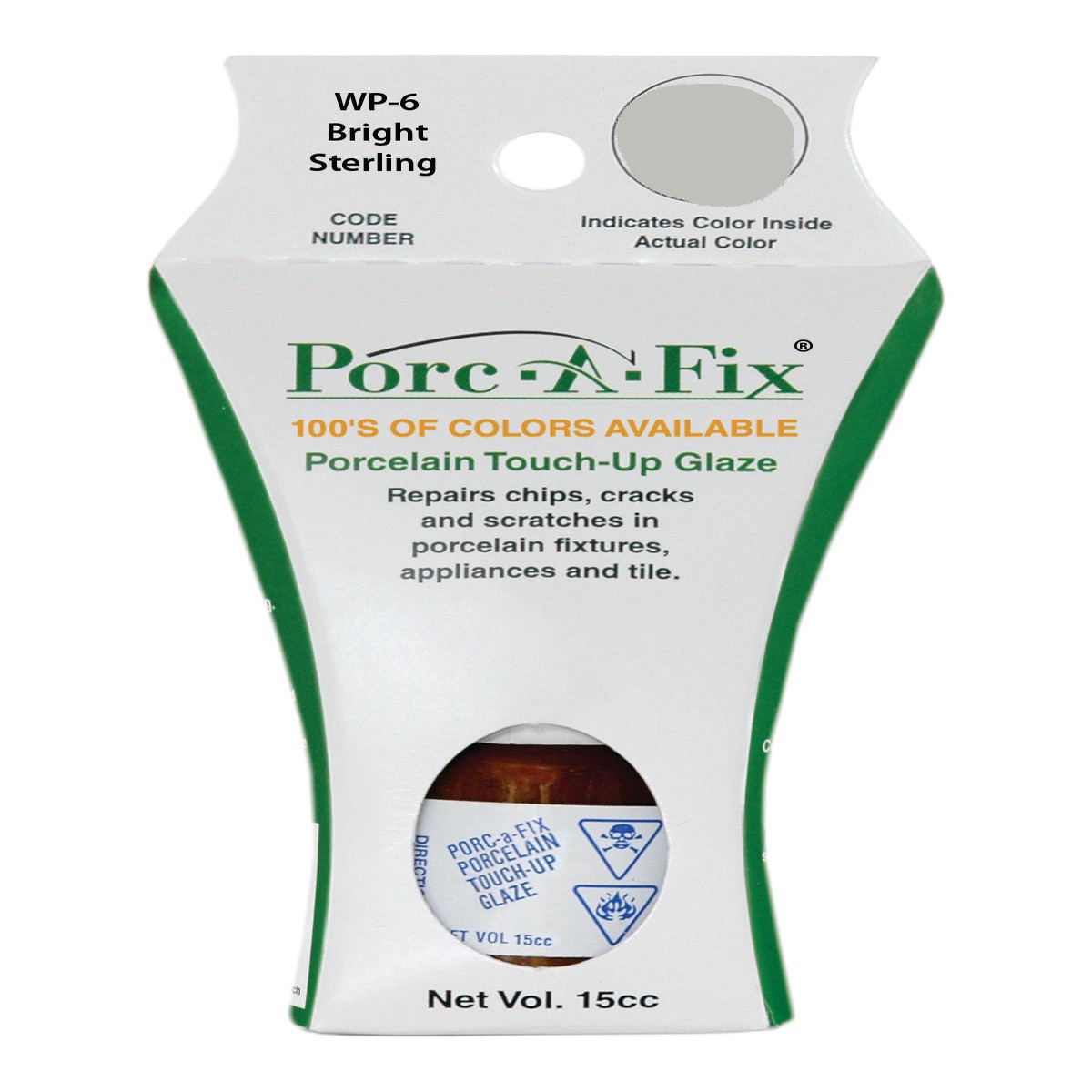 WP-6 Porc-A-Fix Touch Up Repair Glaze - Whirlpool Sterling Bright