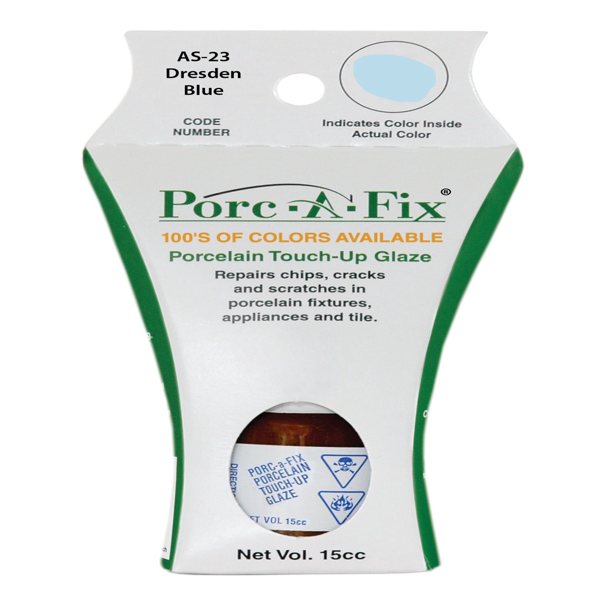 AS-23 Porc-A-Fix Touch Up Repair Glaze - American Standard Dresden Blue