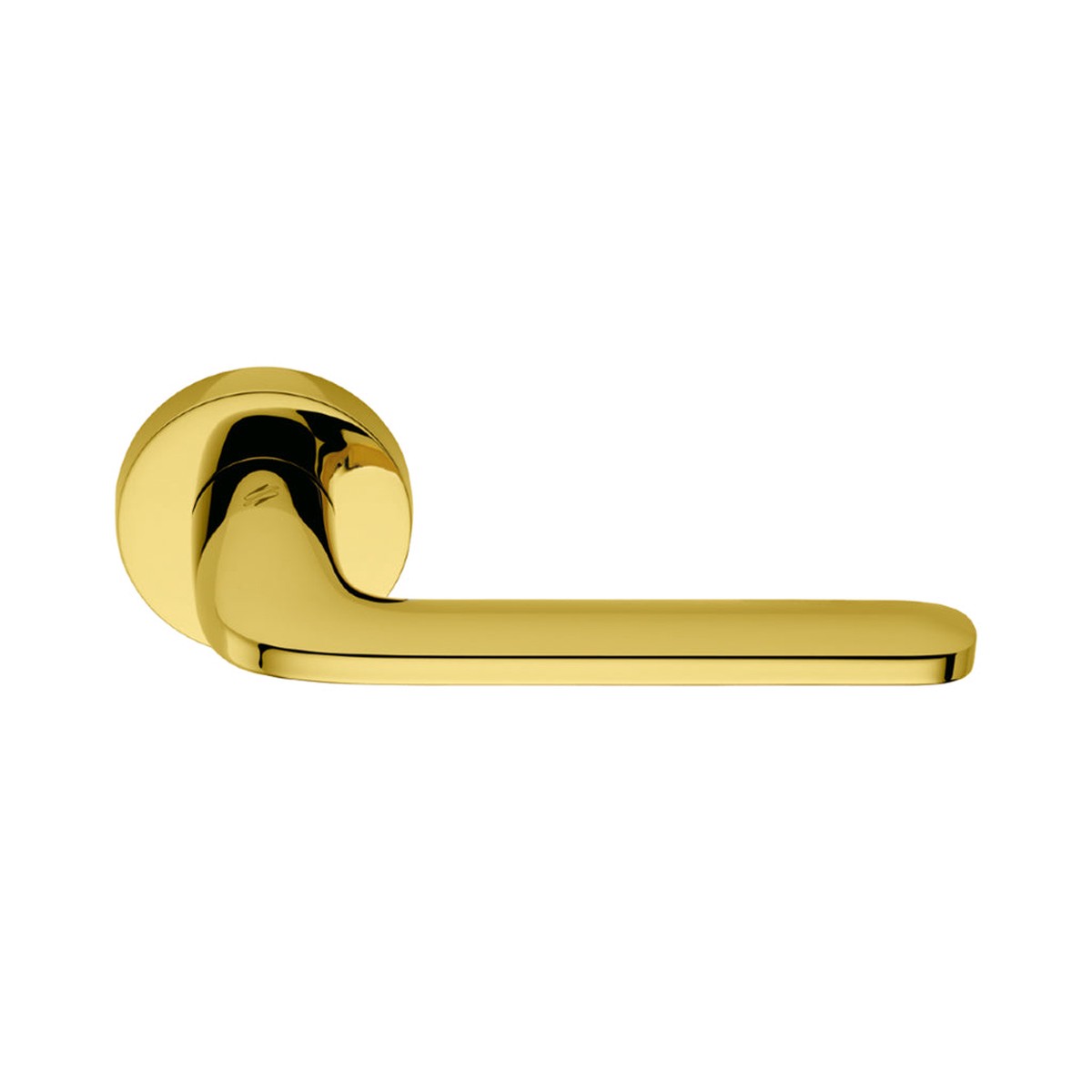 Roboquattros Round Door Leverset - Door Mount - 6 BrassGold