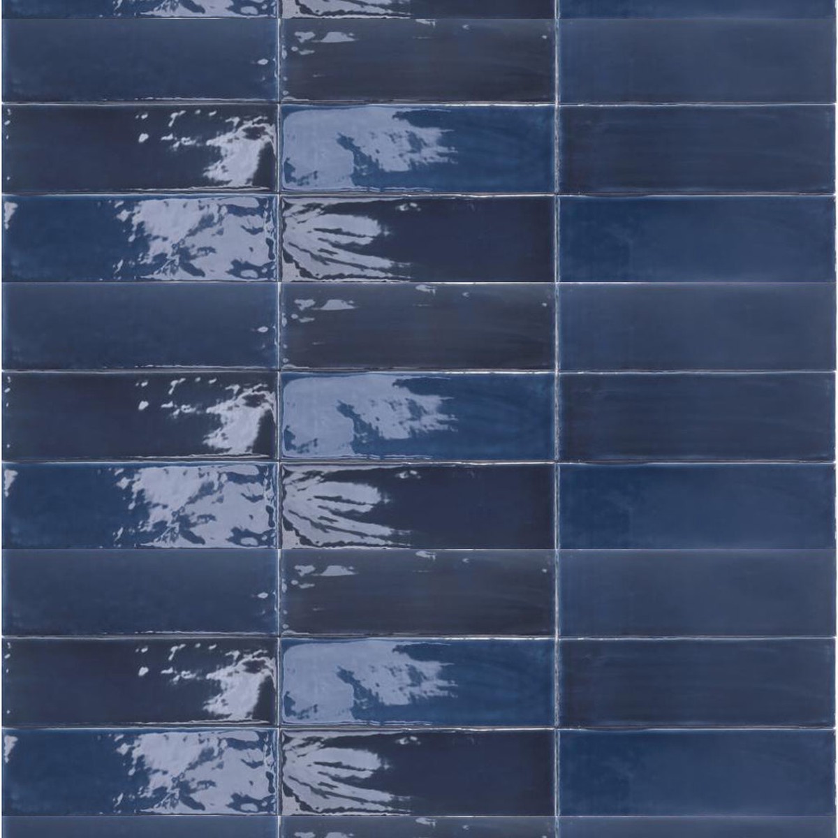 Tabarca Wall Tile - Wall Mount - 91 x 3 CeramicGloss Navy Blue
