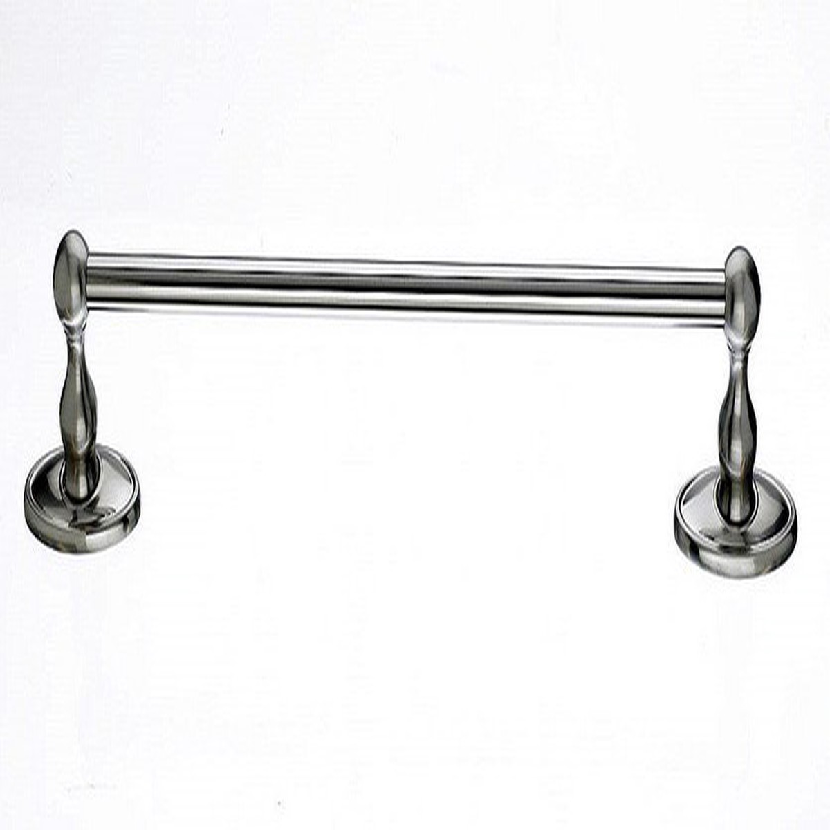18 Single Towel Bar With Oval Backplate In Brushed Satin Nickel