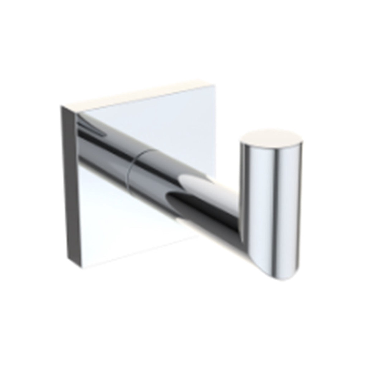 Atlanta Single Hook - Wall Mount - 2 ZincPolished Chrome