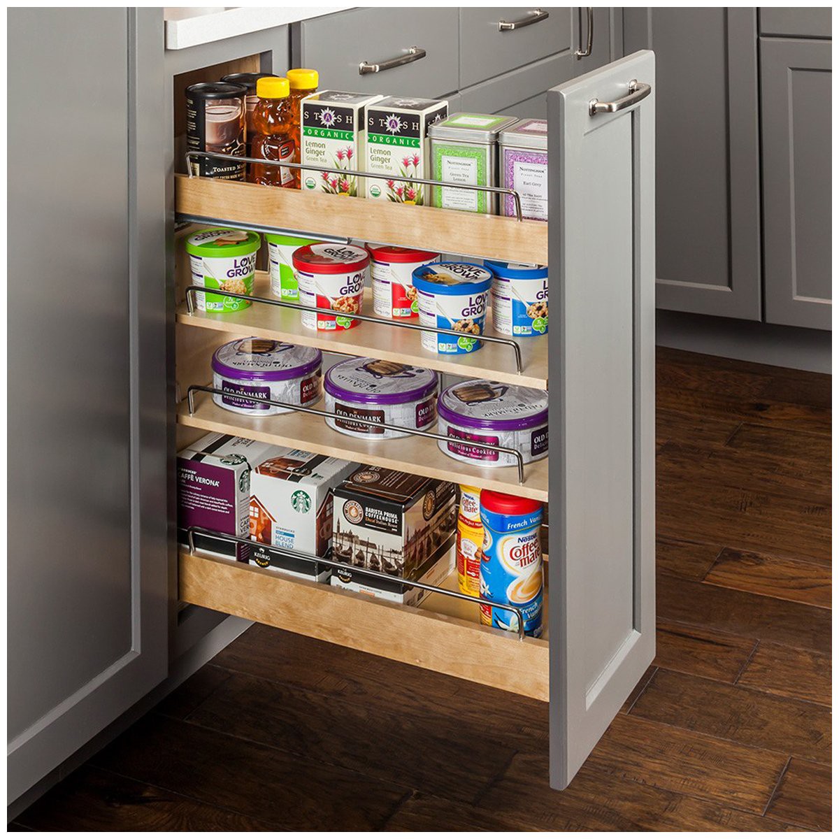 Hardware Resources No Wiggle Base Cabinet Pullout with Premium Soft-close Concealed Undermount Slides