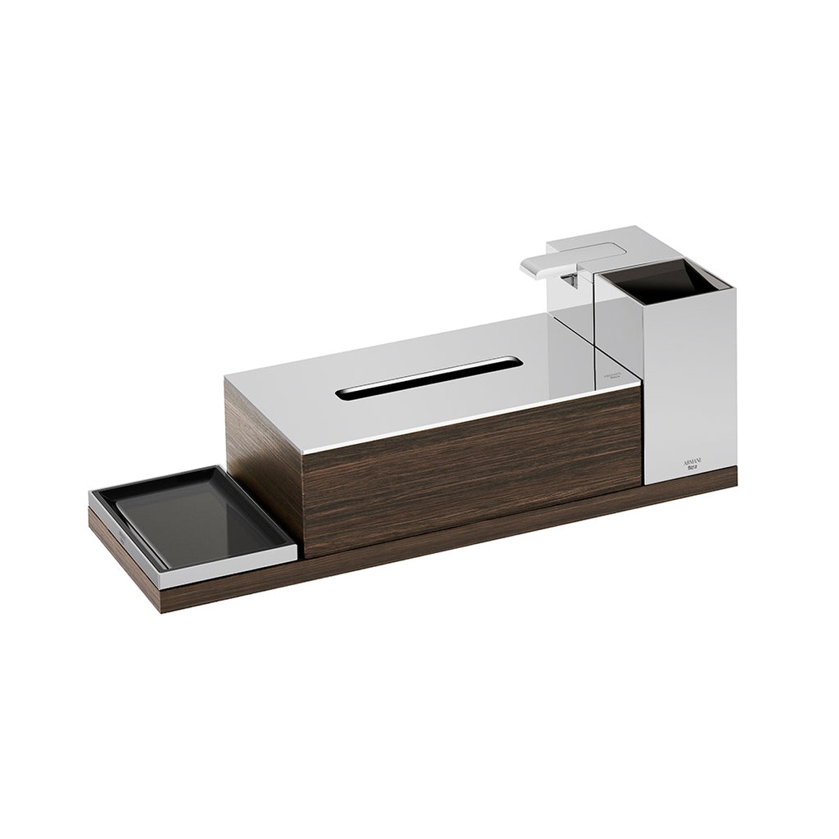 Island 4 Piece Bathroom Accessories Set - Free Standing - 6 MetalPolished Chrome