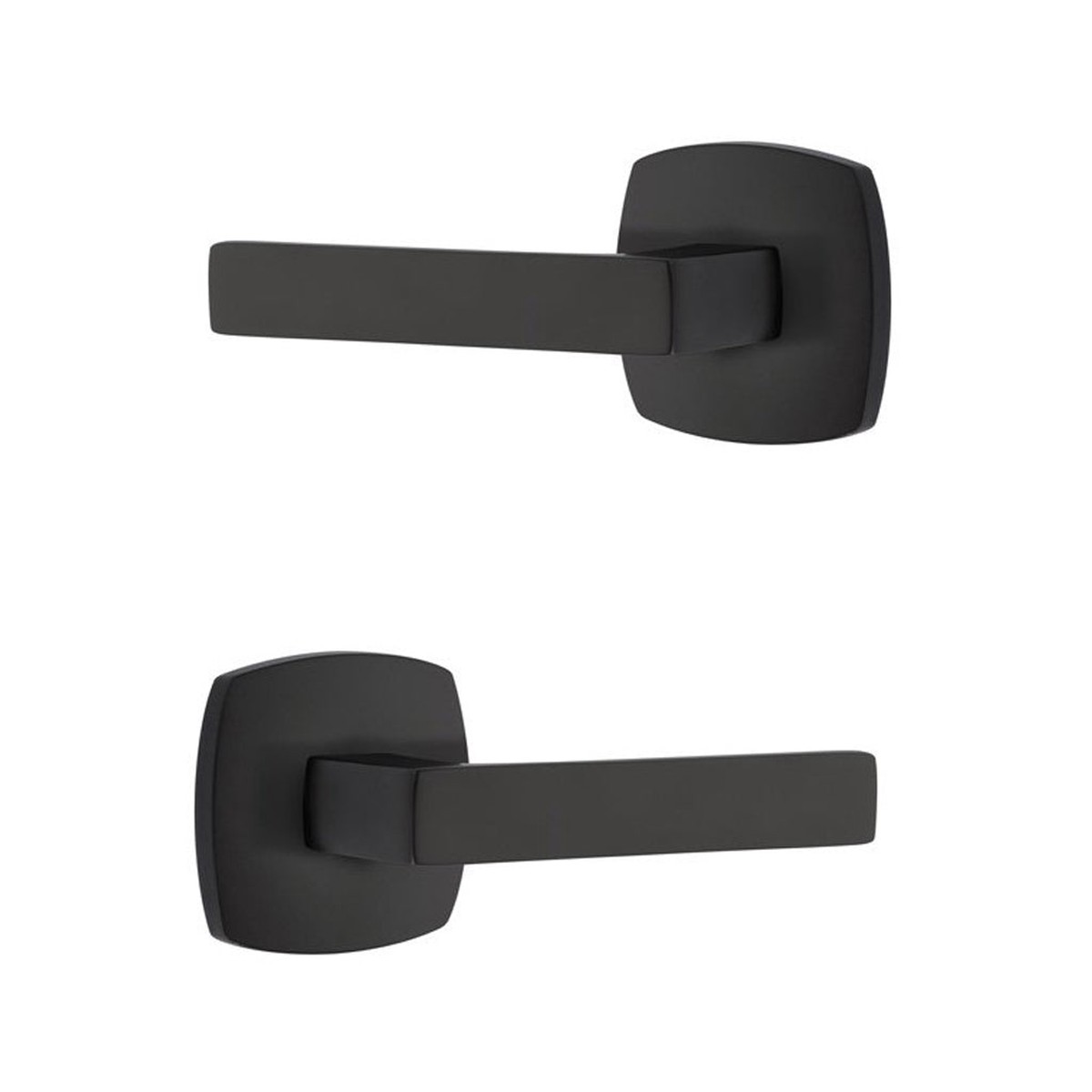 Urban Modern Dumon Lever Concealed Privacy Door Leverset - Door Mount - 5 BrassFlat Black