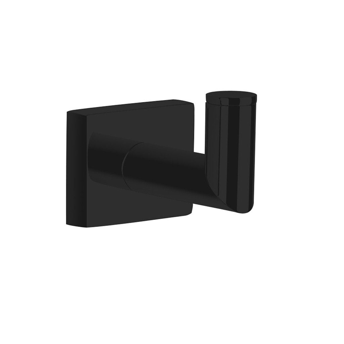 Zurich Single Hook - Wall Mount - 2 BrassMatt Black