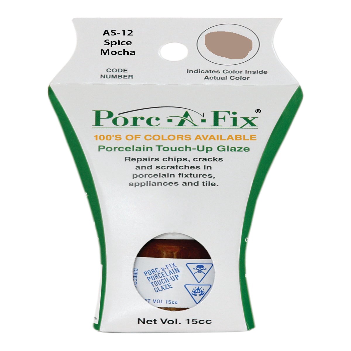 AS-12 Porc-A-Fix Touch Up Repair Glaze - American Standard Spice Mocha