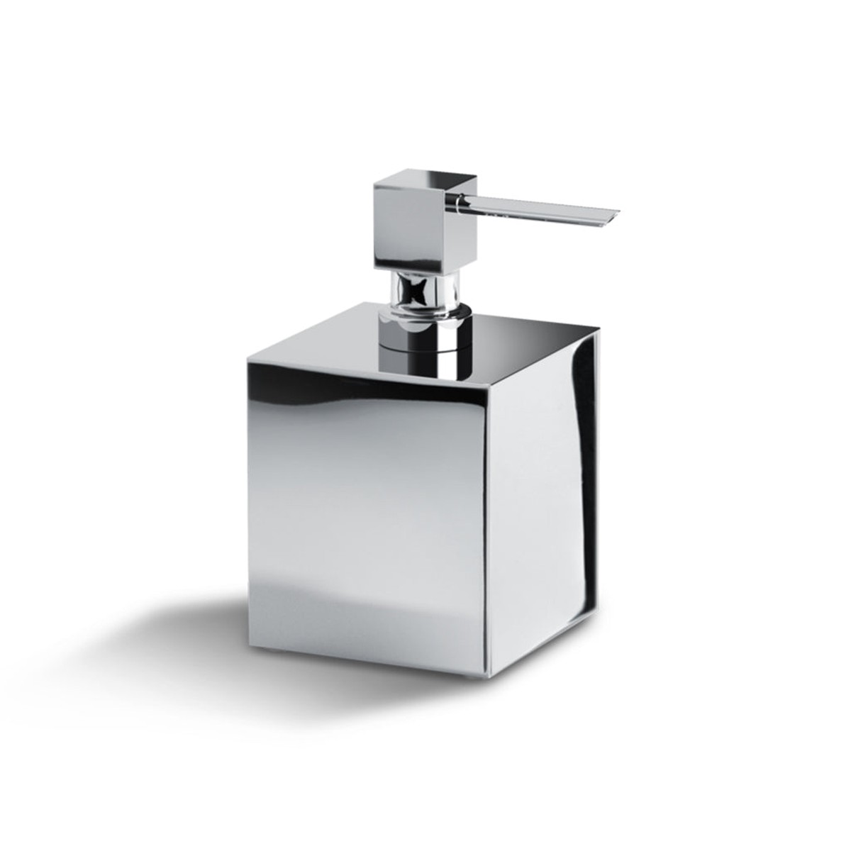 Cube Soap Dispenser - Free Standing - 6 BrassPolished Chrome