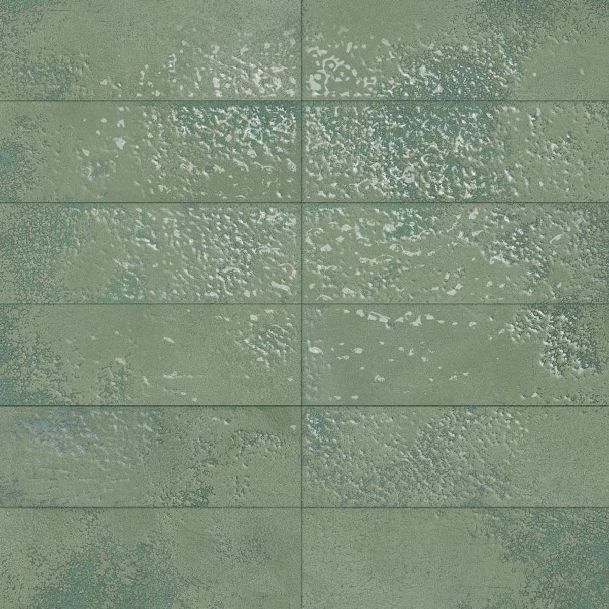 Greenland Boreal Wall Tile - Wall Or Floor Mount - 88 x 25 PorcelainGloss Green