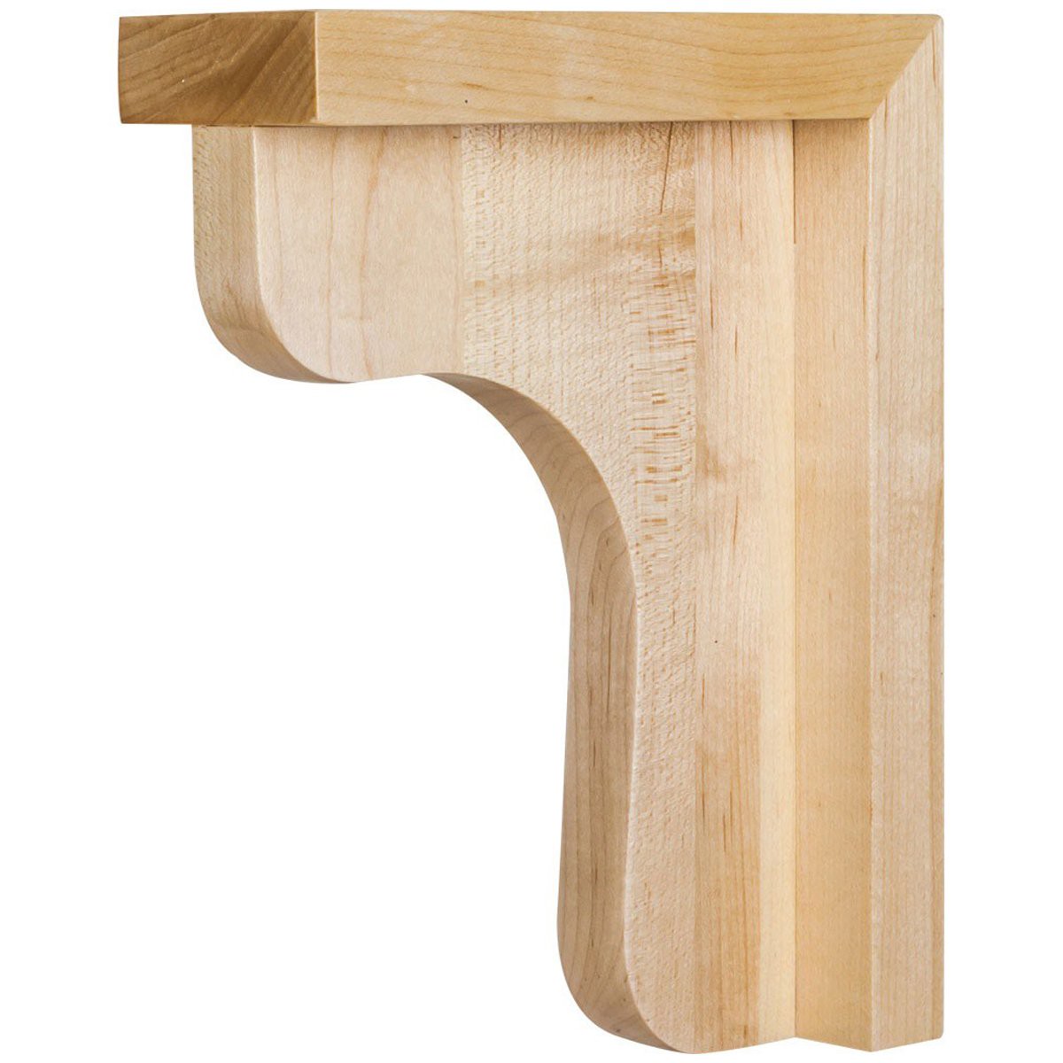 Hardware Resources 2-12 x 6 x 8 White Birch Wood Bar Bracket