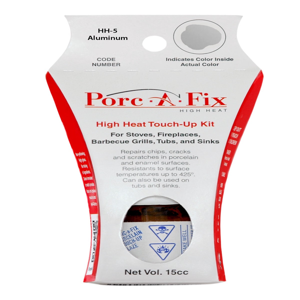 HH-5 Porc-A-Fix High Heat Touch Up Repair Glaze - Aluminum