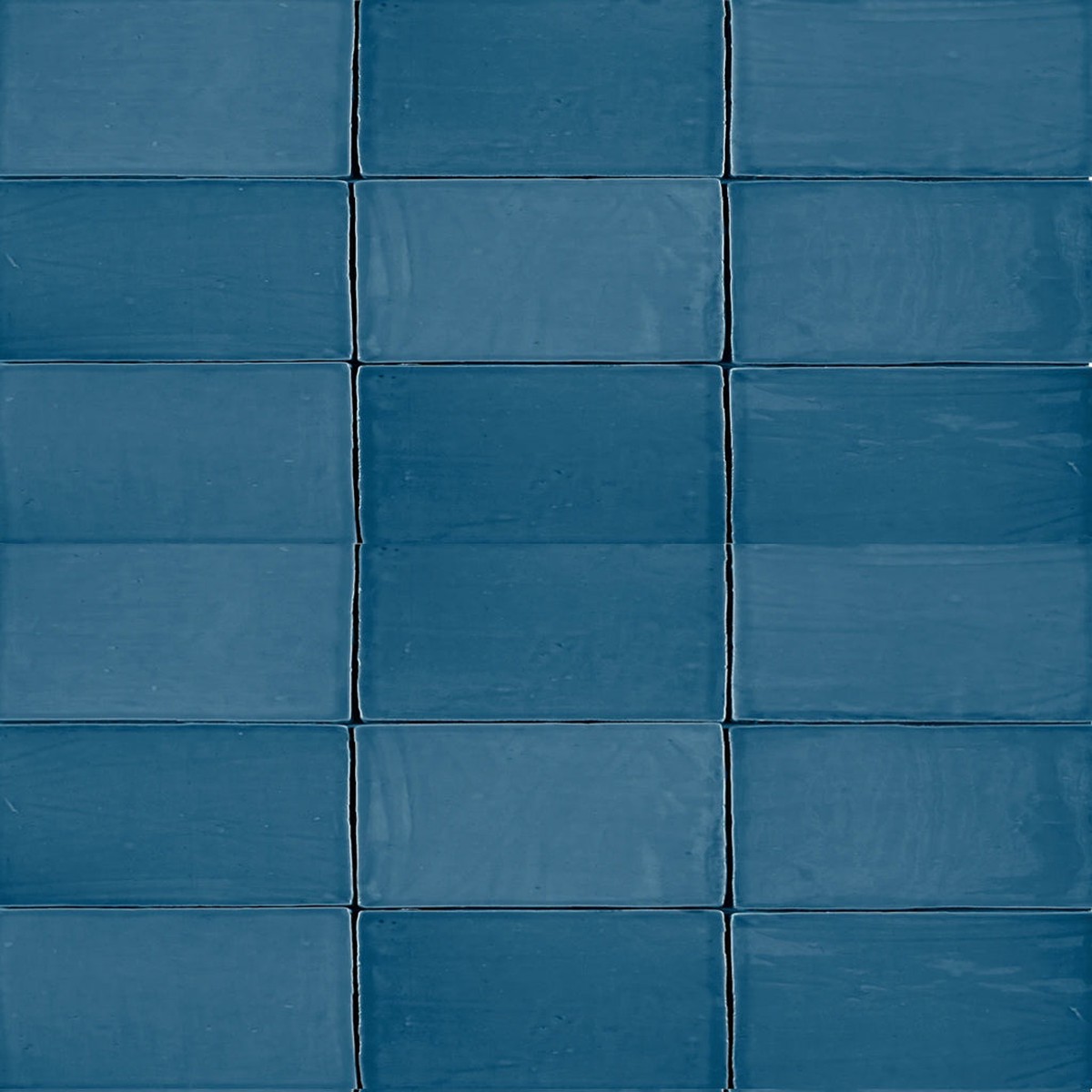 St Tropez Azul Wall Tile - Wall Mount - 25 x 5 CeramicBlue