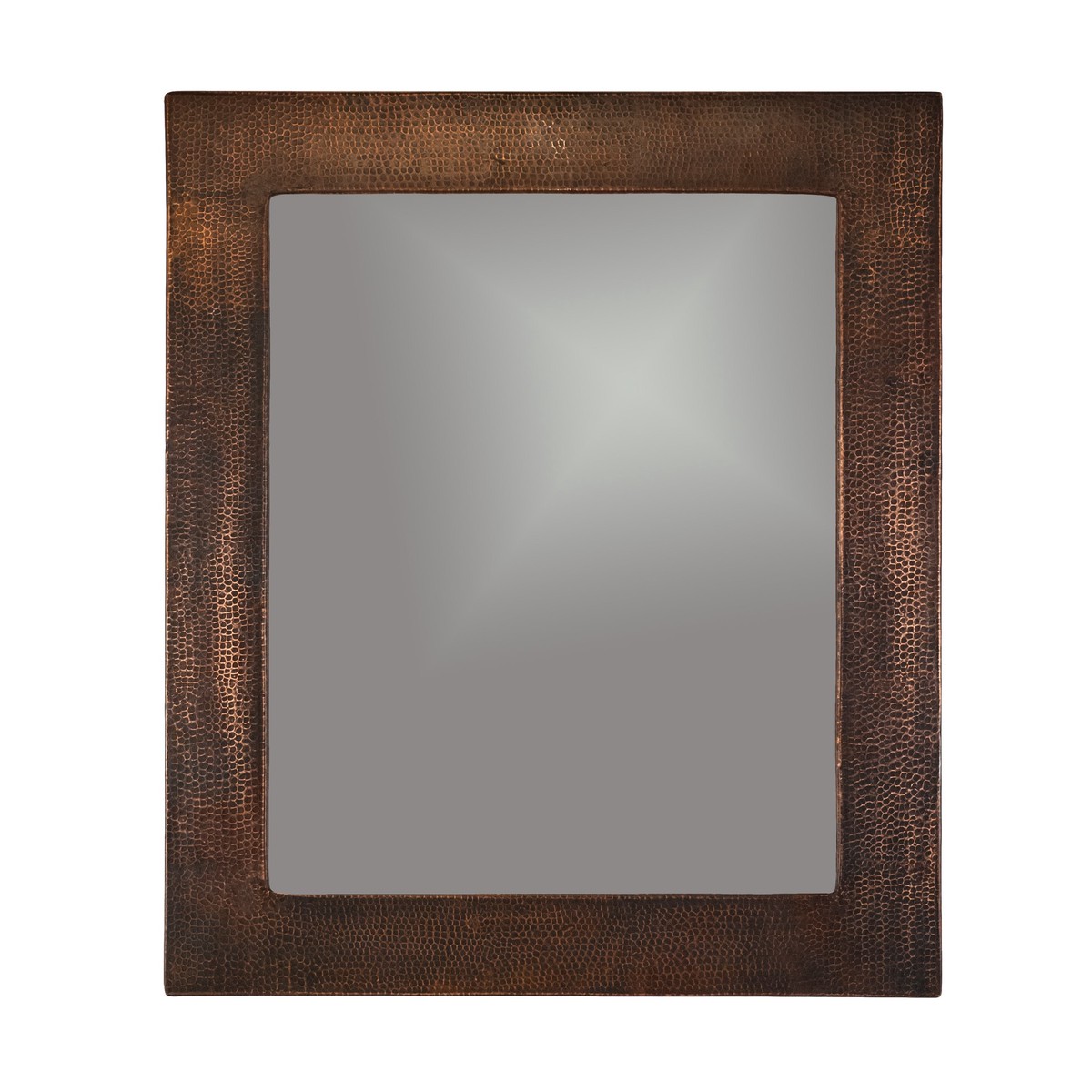 36 Hand Hammered Rectangle Copper Mirror
