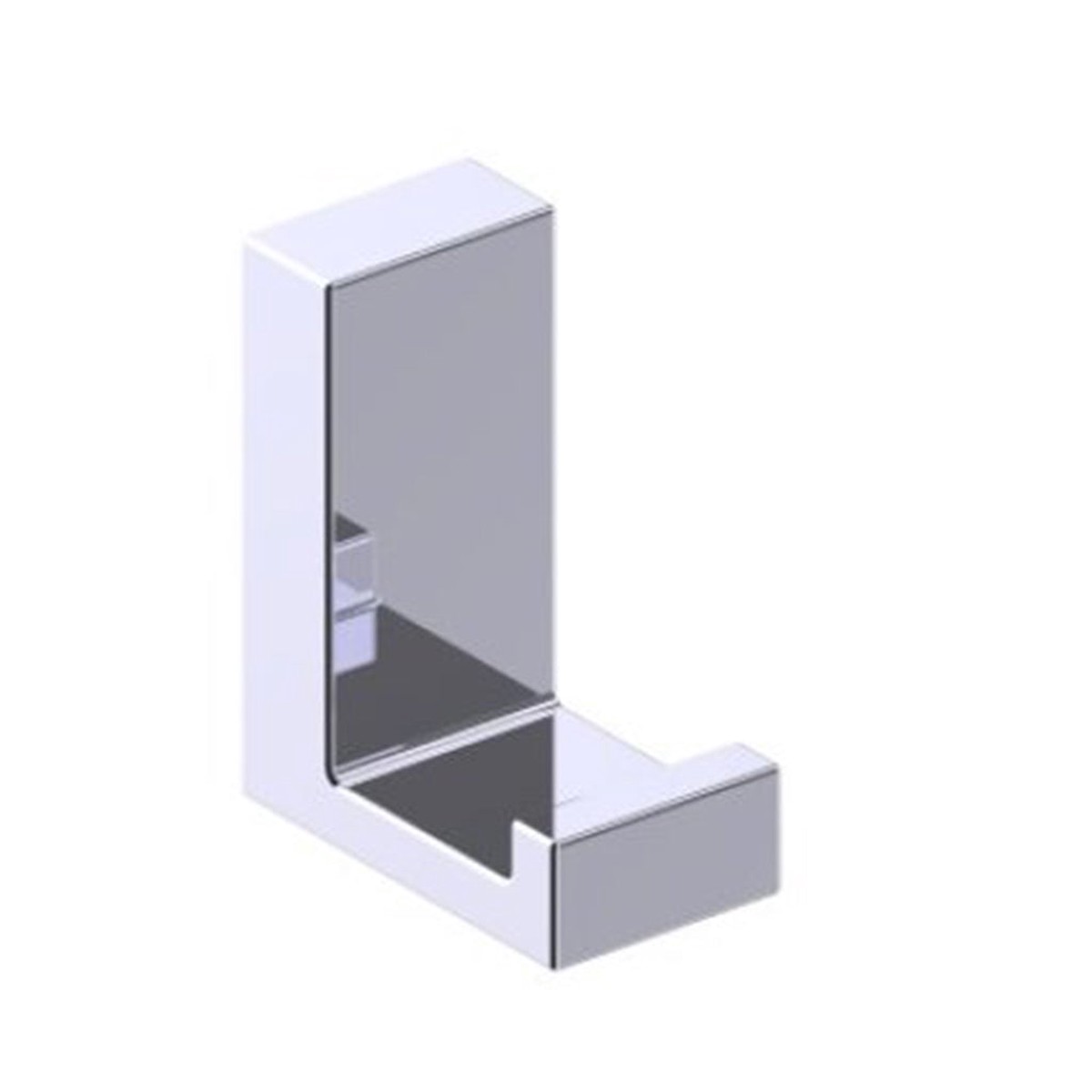 Berlin Solid Back Robe Hook - Wall Mount - 2 BrassPolished Chrome
