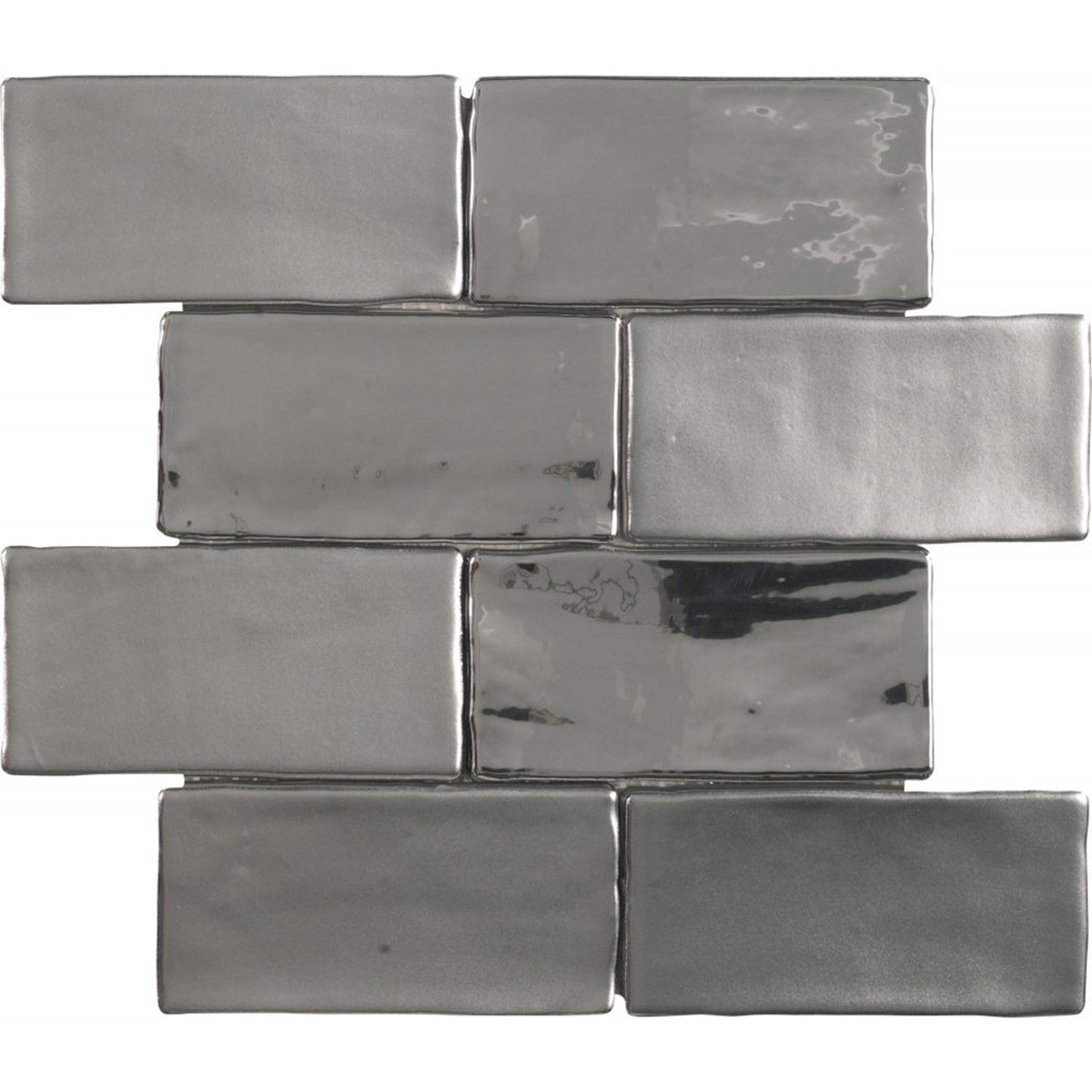 Charm Mosaic Wall Tile - Wall Mount - 118 x 118 CeramicMetallic Silver 9800 Price Per Piece