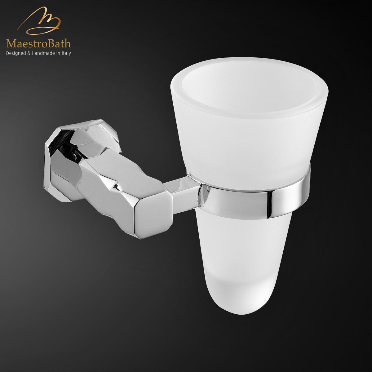IKON Polished Chrome Luxury Toothbrush Holder