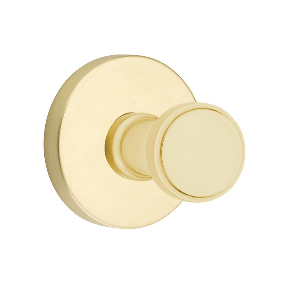 Transitional Disk Single Hook - Wall Mount - 3 BrassSatin Brass