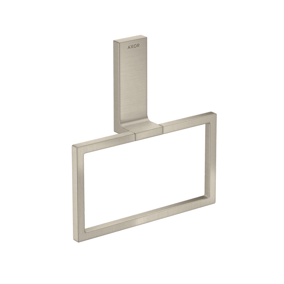 Universal Rectangular Towel Ring - Wall Mount - 8 BrassBrushed Nickel