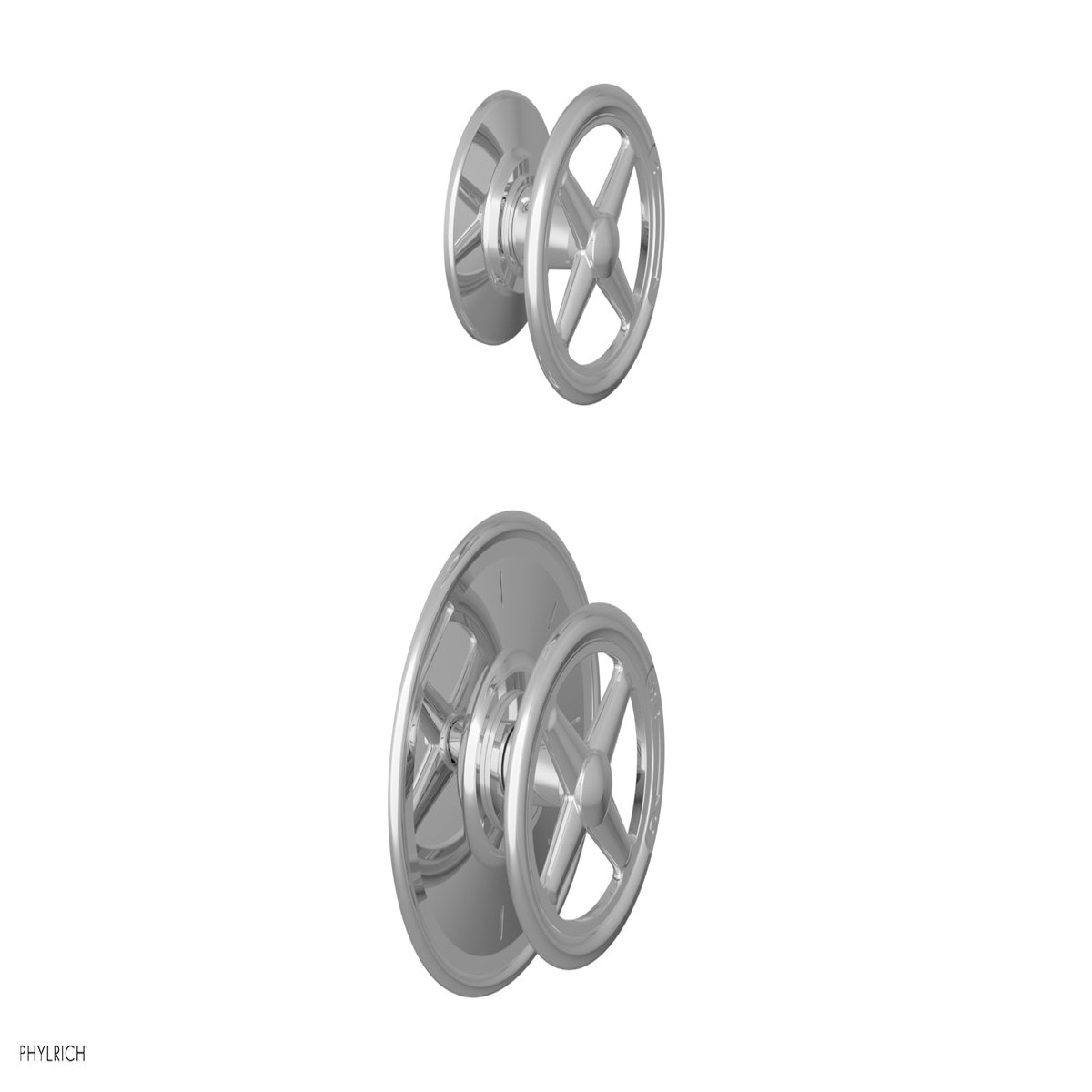 WORKS - 34 Thermostatic Valve with Volume Control or Diverter Cross Handles 4-609