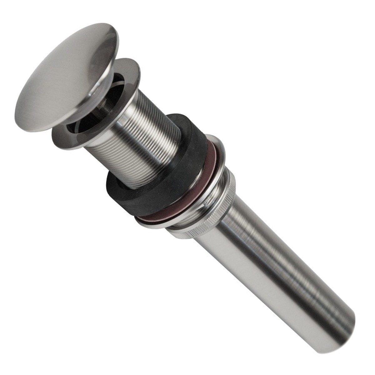 1 12 Non-Overflow Pop-up Bathroom Sink Drain in Brushed Nickel