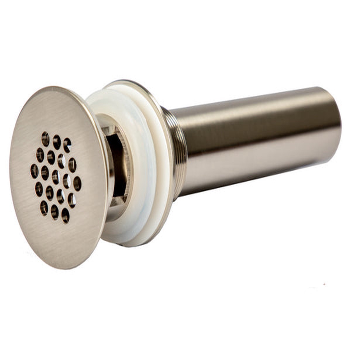 Eden Bath 15 Grid Drain with Overflow in Brushed Nickel
