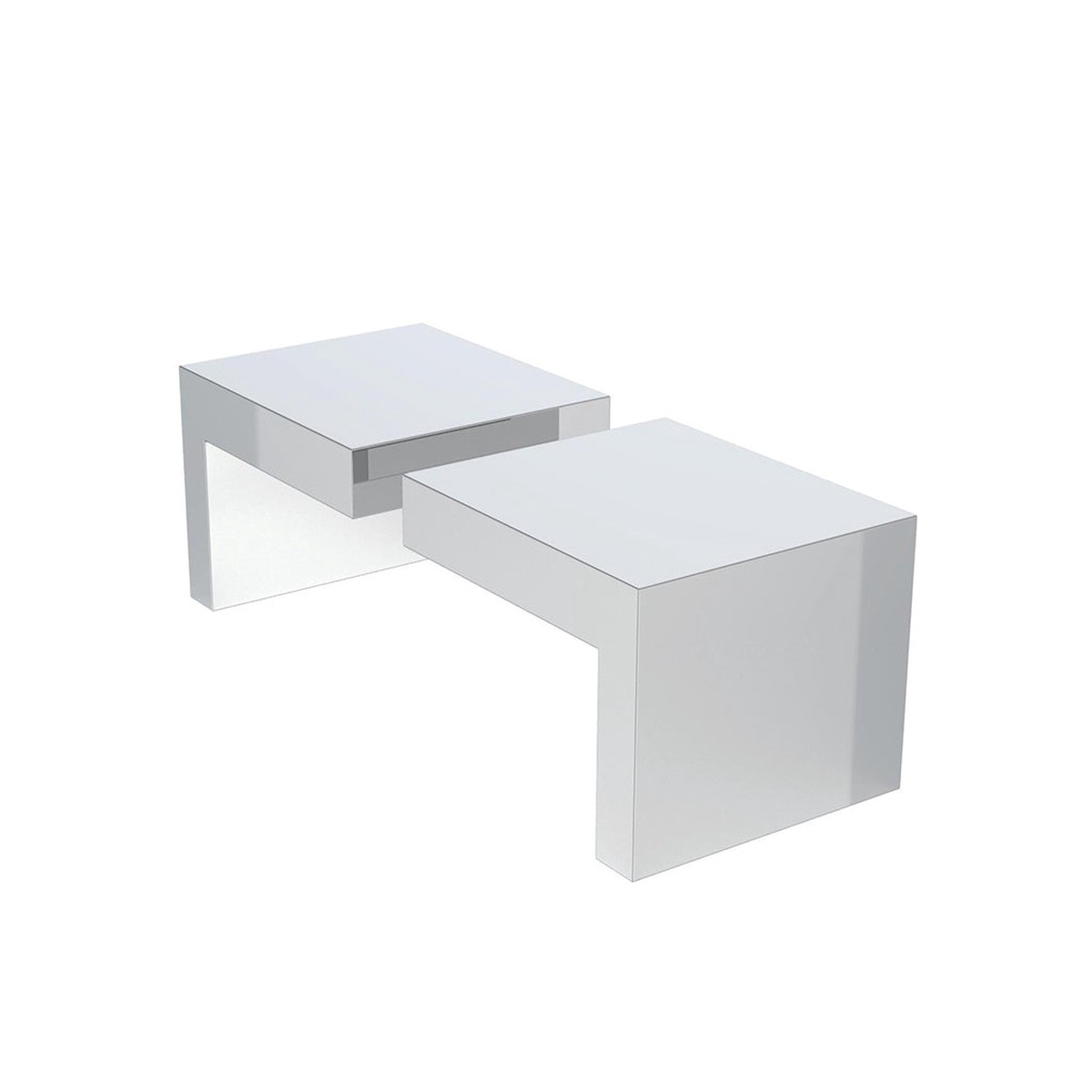 Hamburg Double Shower Door Handle - Door Mount - 4 BrassPolished Chrome