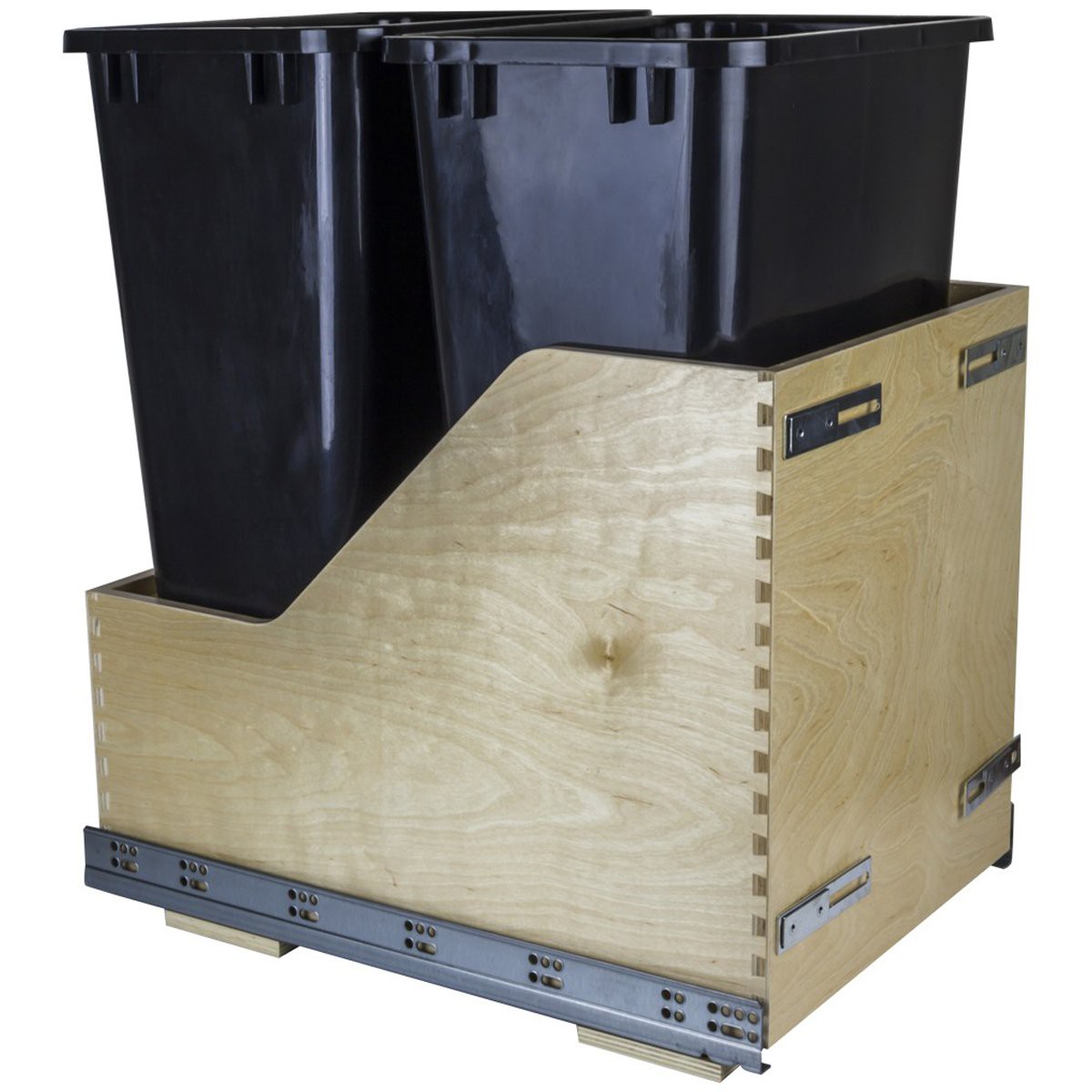 Hardware Resources Preassembled 50 Quart Double Pullout Waste Container System