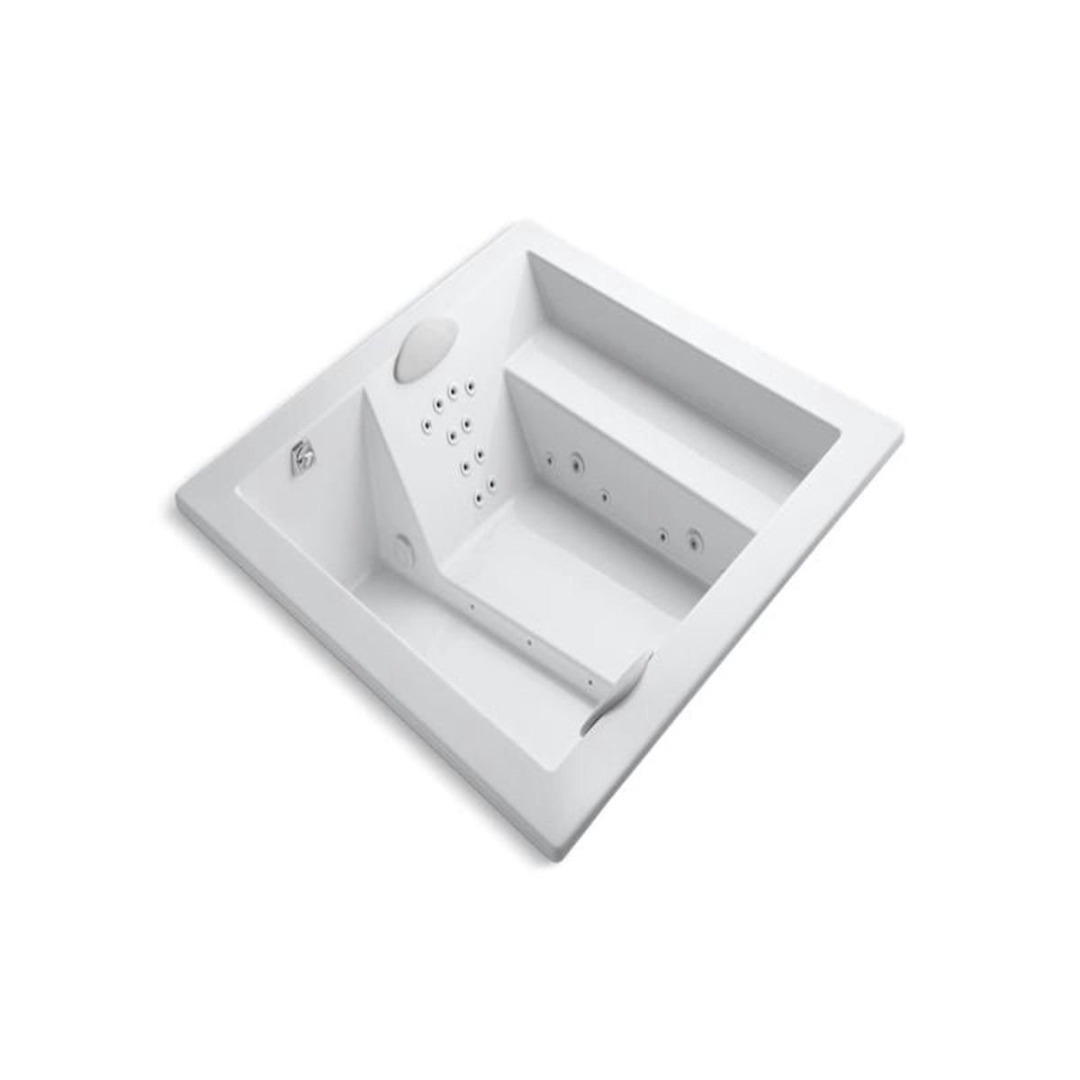 KOHLER K-1111-VLN Consonance 69 x 69 drop-in whirlpool with BodyMassage(TM) backjet