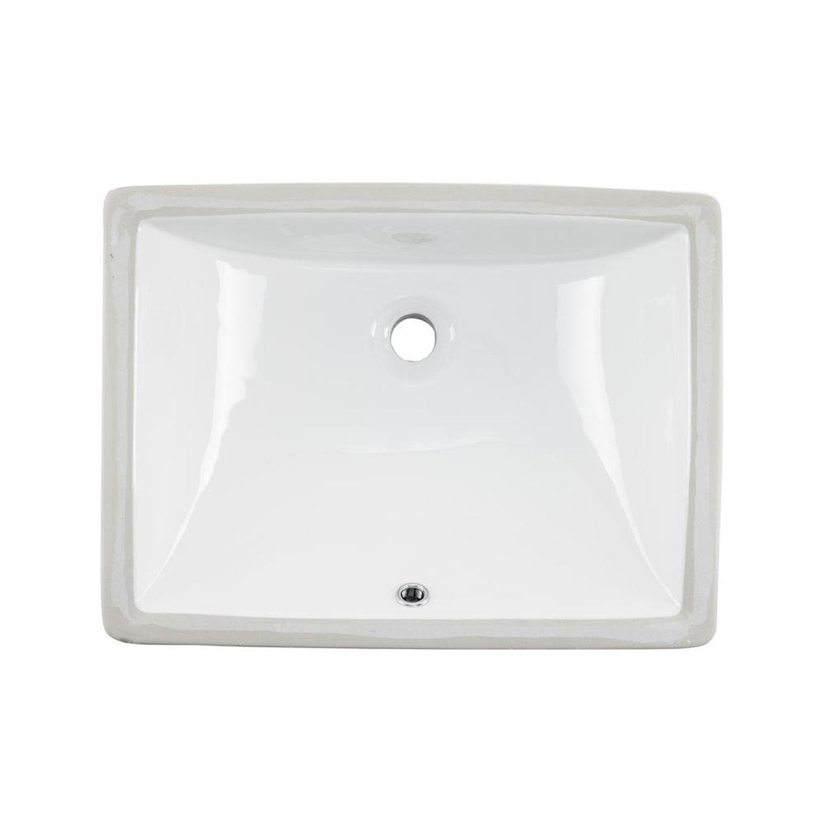 Wells Sinkware 20-Inch Rectangular Undermount Single Bowl Bathroom Sink