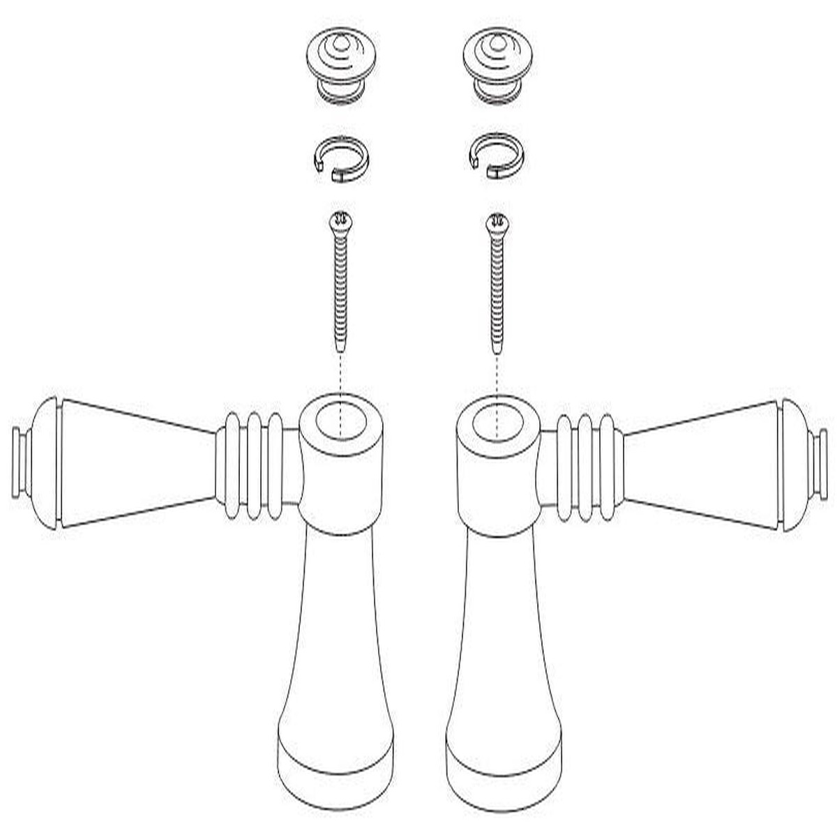 Brizo Traditional RP52399PN Single Metal Lever Handle Kit - Lavatory and Roman Tub