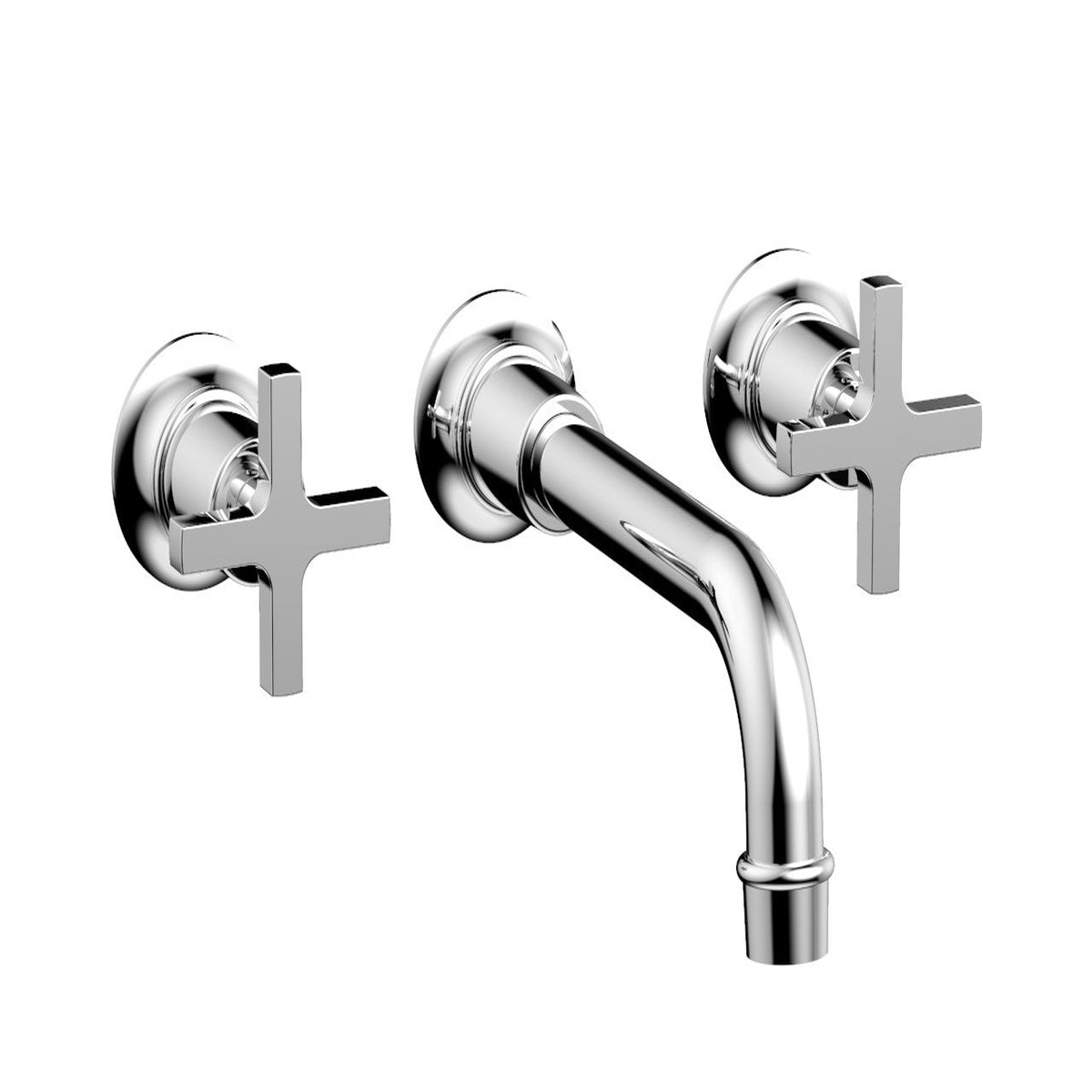 HEX MODERN Wall Lavatory Set 8 14 Spout - Cross Handles 501-13