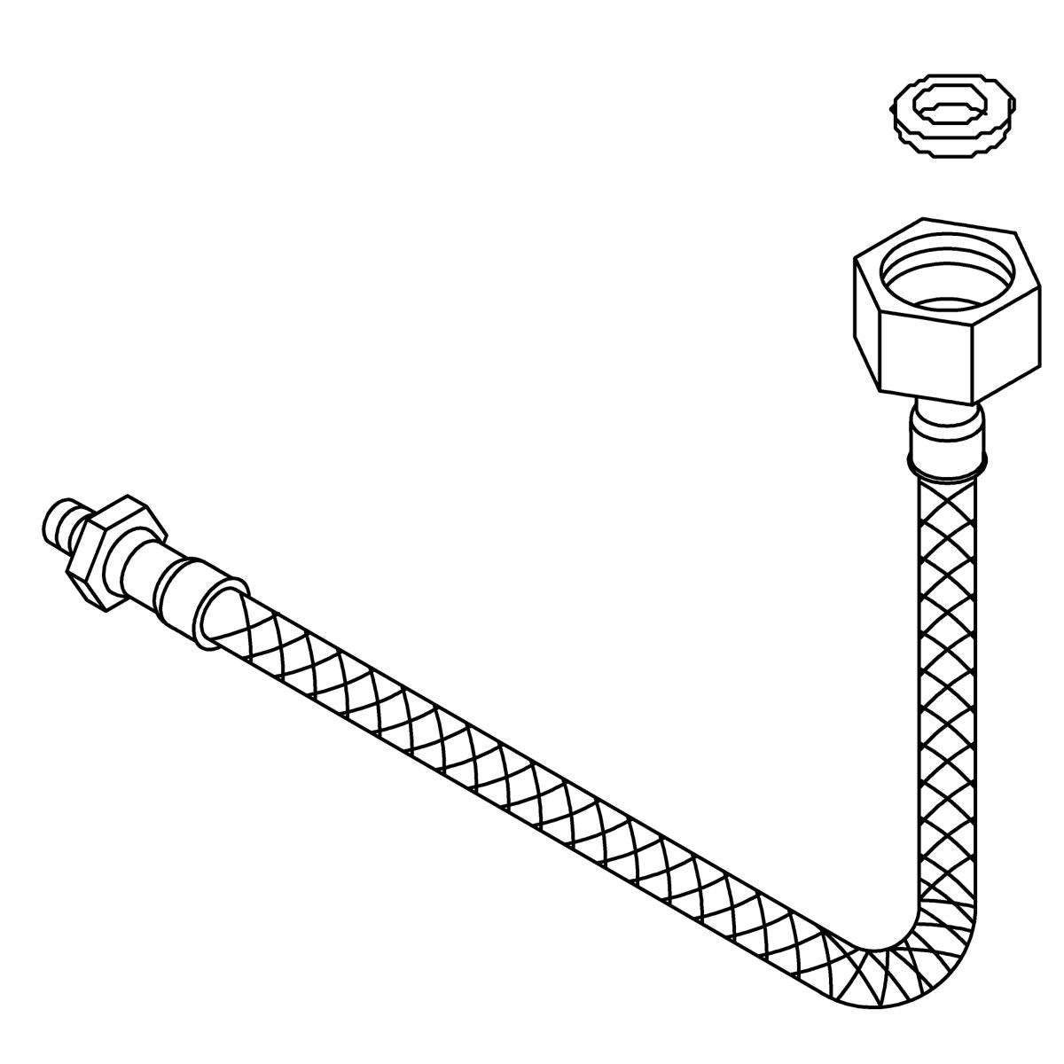 KOHLER K-74790 Hose Braided WWasher