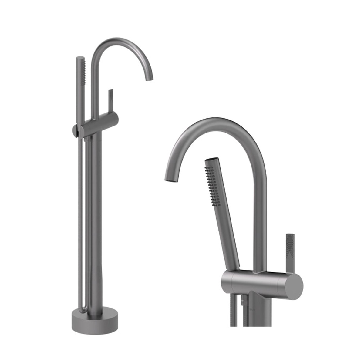 Paloma Round Complete Tub Faucet - Free Standing - 40 BrassGun Metal