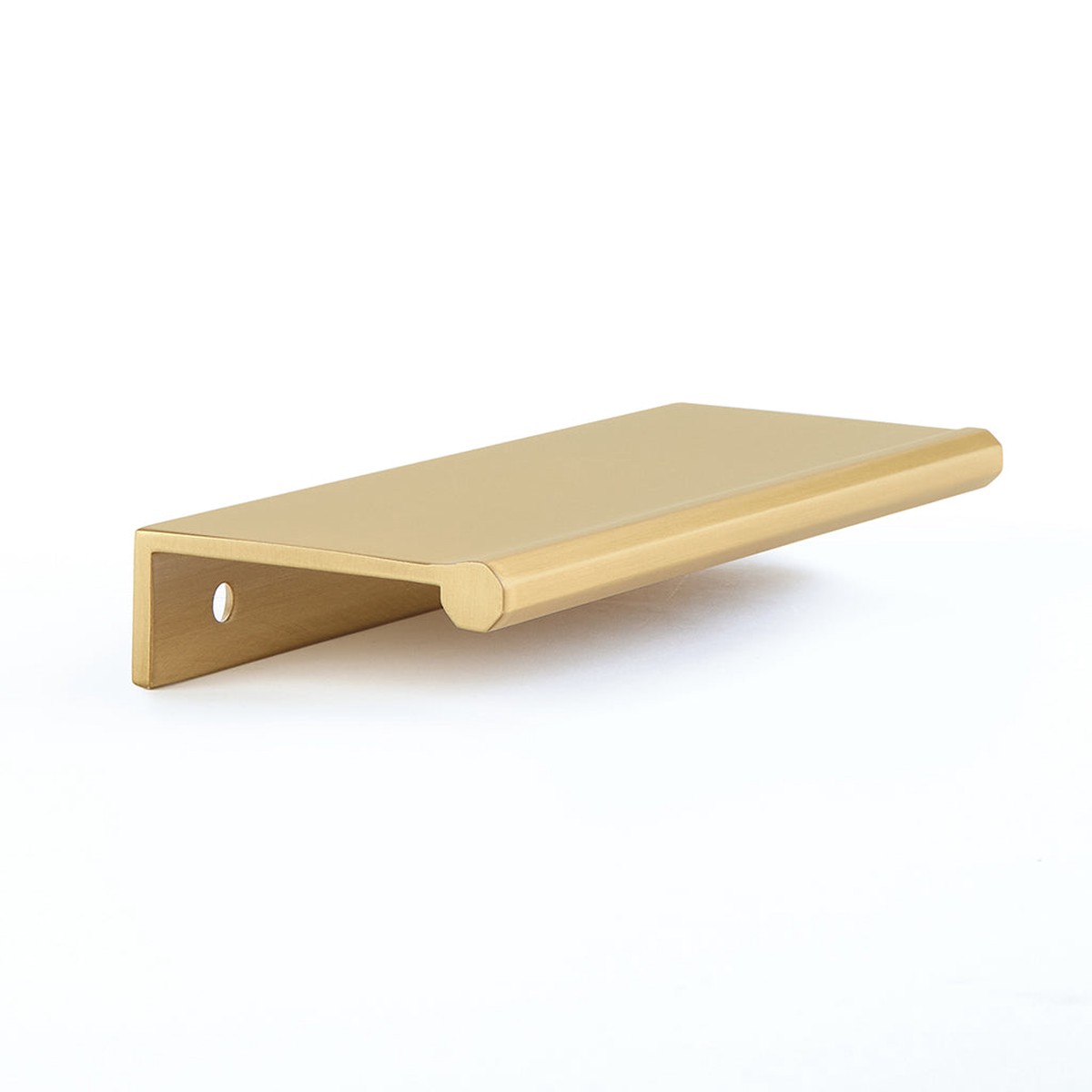 Baker Edge Cabinet Pull Handle - Cabinet Mount - 4 BrassSatin Brass