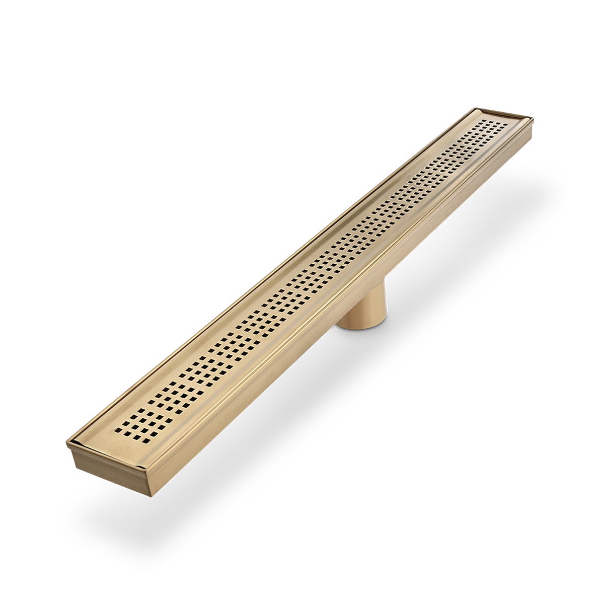Bay Ria Linear Shower Drain - Floor Mount - 48 Stainless SteelGold