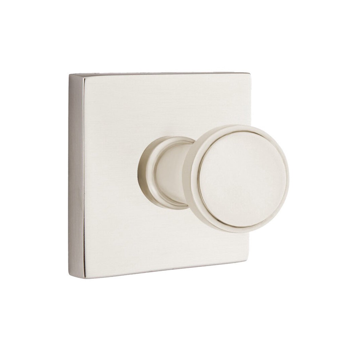 Transitional Square Single Hook - Wall Mount - 3 BrassSatin Nickel