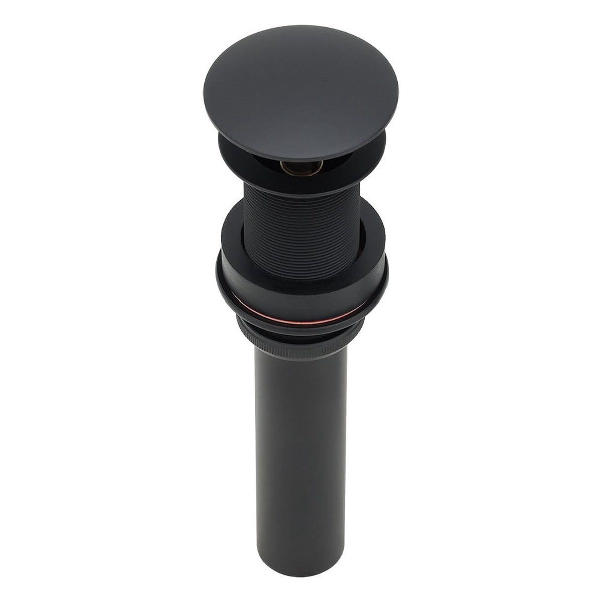1 12 Non-Overflow Pop-up Bathroom Sink Drain in Matte Black