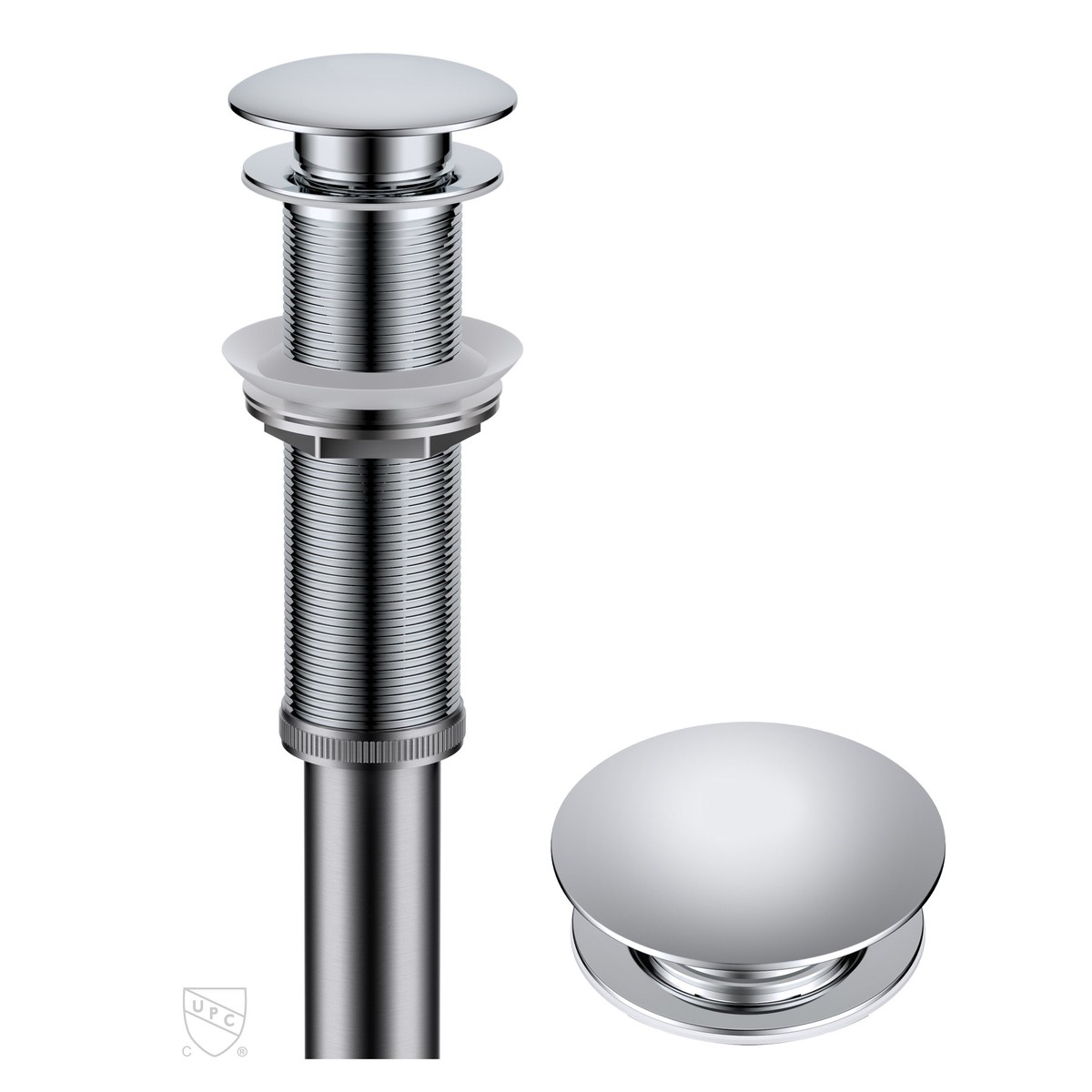 KRAUS Bathroom Sink Pop-Up Drain with Extended Thread